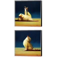 Framed 'Yoga Chick 2 Piece Canvas Print Set' border=