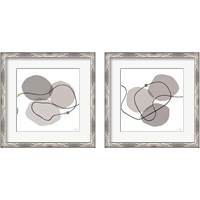 Framed 'Sinuous Trajectory grey 2 Piece Framed Art Print Set' border=
