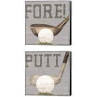 Framed 'Golf Days 2 Piece Canvas Print Set' border=