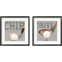 Framed 'Golf Days 2 Piece Framed Art Print Set' border=