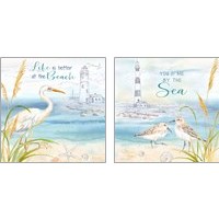 Framed 'By the Seashore 2 Piece Art Print Set' border=