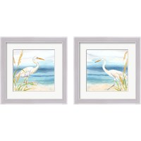 Framed 'By the Seashore 2 Piece Framed Art Print Set' border=