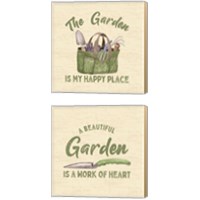 Framed 'In My Garden 2 Piece Canvas Print Set' border=