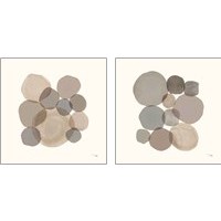 Framed 'Stone Echoes neutral 2 Piece Art Print Set' border=