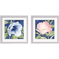 Framed 'Indigo Petals 2 Piece Framed Art Print Set' border=