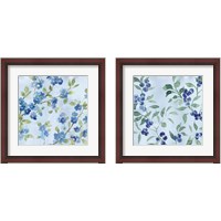 Framed 'Indigo Petals 2 Piece Framed Art Print Set' border=