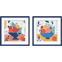 Framed 'Fruit Still Life 2 Piece Framed Art Print Set' border=