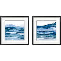 Framed 'Blue Grayscape 2 Piece Framed Art Print Set' border=