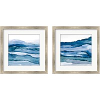 Framed 'Blue Grayscape 2 Piece Framed Art Print Set' border=