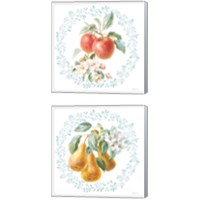 Framed 'Blooming Orchard 2 Piece Canvas Print Set' border=