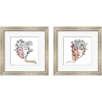 Framed 'Face of Spring 2 Piece Framed Art Print Set' border=