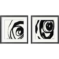 Framed 'Black and White Abstract 2 Piece Framed Art Print Set' border=