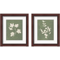 Framed 'Botanical Study Forest Green 2 Piece Framed Art Print Set' border=