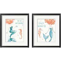 Framed 'Sea Sirens 2 Piece Framed Art Print Set' border=