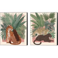 Framed 'Majestic Cats 2 Piece Canvas Print Set' border=