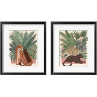 Framed 'Majestic Cats 2 Piece Framed Art Print Set' border=