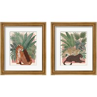 Framed 'Majestic Cats 2 Piece Framed Art Print Set' border=