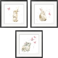 Framed 'Dreaming Bunny 3 Piece Framed Art Print Set' border=