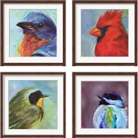 Framed 'Field Birds 4 Piece Framed Art Print Set' border=