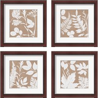 Framed 'Leaves of Inspiration 4 Piece Framed Art Print Set' border=