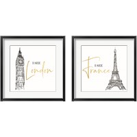 Framed 'I See 2 Piece Framed Art Print Set' border=