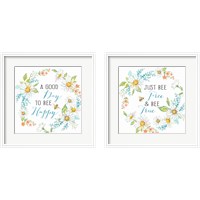 Framed 'Daisy Days 2 Piece Framed Art Print Set' border=