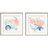 Framed 'Seaside  2 Piece Framed Art Print Set' border=