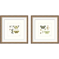 Framed 'Green Fields  2 Piece Framed Art Print Set' border=