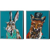 Framed 'Spy Animals 2 Piece Canvas Print Set' border=