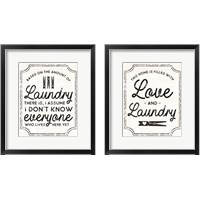 Framed 'Laundry 2 Piece Framed Art Print Set' border=