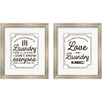 Framed 'Laundry 2 Piece Framed Art Print Set' border=