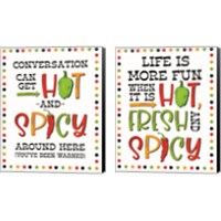 Framed 'Hot & Spicy 2 Piece Canvas Print Set' border=