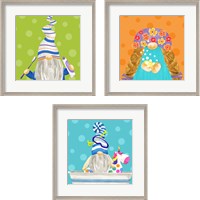 Framed Bathroom Gnomes 3 Piece Framed Art Print Set