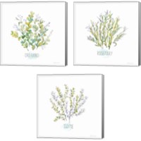 Framed 'Let it Grow 3 Piece Canvas Print Set' border=