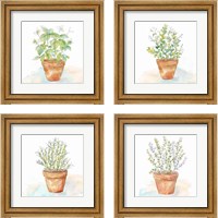 Framed 'Let it Grow 4 Piece Framed Art Print Set' border=