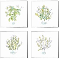 Framed 'Let it Grow 4 Piece Canvas Print Set' border=