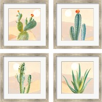 Framed 'Desert Greenhouse 4 Piece Framed Art Print Set' border=