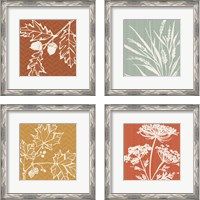 Framed 'Autumn Tones 4 Piece Framed Art Print Set' border=