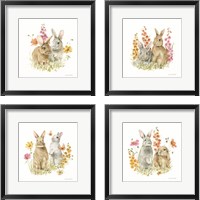 Framed 'Hop on Spring 4 Piece Framed Art Print Set' border=