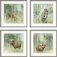 Framed 'Nature's Call 4 Piece Framed Art Print Set' border=