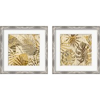 Framed 'Palm Festoon Gold 2 Piece Framed Art Print Set' border=