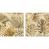 Framed 'Palm Festoon Gold 2 Piece Art Print Set' border=