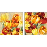 Framed 'Tulips in the Sun 2 Piece Art Print Set' border=