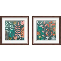 Framed 'Fresh Petals 2 Piece Framed Art Print Set' border=