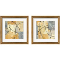 Framed 'Ribbon Dance Autumn 2 Piece Framed Art Print Set' border=