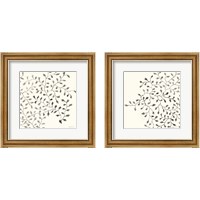 Framed 'Ink Leaf 2 Piece Framed Art Print Set' border=