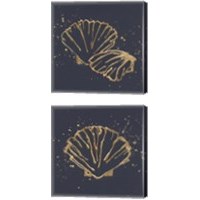 Framed 'Gold Scallop 2 Piece Canvas Print Set' border=