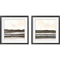 Framed 'Natural Stripes 2 Piece Framed Art Print Set' border=