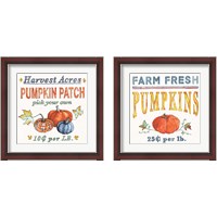 Framed 'Fall Flair 2 Piece Framed Art Print Set' border=