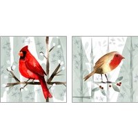 Framed 'Christmas Hinterland 2 Piece Art Print Set' border=